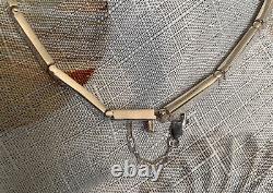Sterling Silver Necklace & Earrings Spiny Oyster Inlay Crafted By Calvin Begay