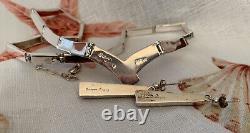 Sterling Silver Necklace & Earrings Spiny Oyster Inlay Crafted By Calvin Begay