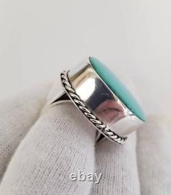 Sterling silver southwest turquoise ring, Hand made in USA, AZ turquoise