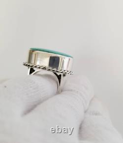 Sterling silver southwest turquoise ring, Hand made in USA, AZ turquoise