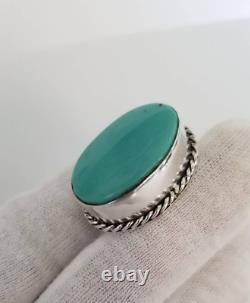 Sterling silver southwest turquoise ring, Hand made in USA, AZ turquoise