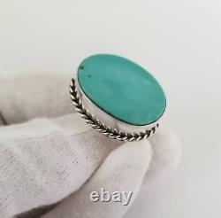 Sterling silver southwest turquoise ring, Hand made in USA, AZ turquoise