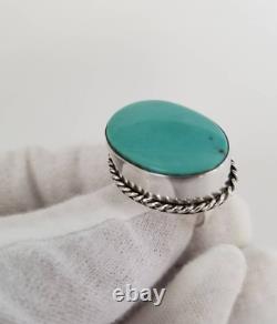 Sterling silver southwest turquoise ring, Hand made in USA, AZ turquoise