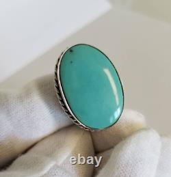 Sterling silver southwest turquoise ring, Hand made in USA, AZ turquoise