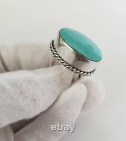 Sterling silver southwest turquoise ring, Hand made in USA, AZ turquoise