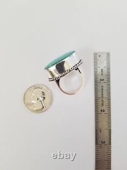 Sterling silver southwest turquoise ring, Hand made in USA, AZ turquoise