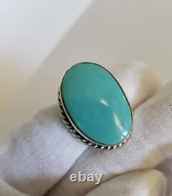 Sterling silver southwest turquoise ring, Hand made in USA, AZ turquoise