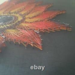 String Art 100% Hand Made Original Sri Lanka Yaka Face Pins Wall Art Thread USA