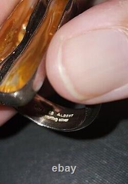 Stunning Charles Albert Fine Sterling Silver Link Bracelet & Ring Stamp/Sign