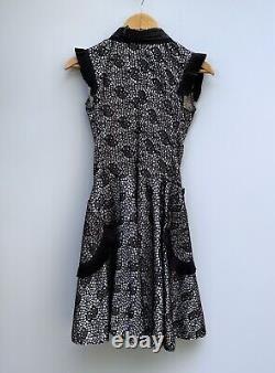 Stunning SOHUNG DESIGNS Hand Made In New York Multi Zipped Textured Dress Size S