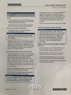 Sub Zero 532 590 632 690 695 7042255 Refrigerator Door Gasket Hand Made in USA