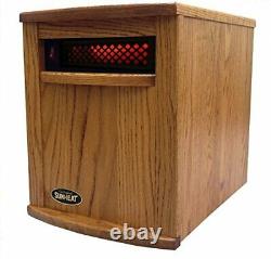 SunHeat USA Infrared Heater Hand crafted Amish Made Oak 1500 Watt 5 Yr Warranty