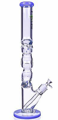 TALL Clover Glass 19 MONSTER Zong BONG Thick Glass Water Pipe HOOKAH Blue USA