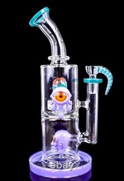 THICK 12 Sprinkler Perc BONG Alien Glass Water Pipe HOOKAH MONSTER Pipe USA