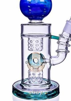 THICK 16 SPHERICAL Ball DONUT Perc BONG Glass Water Pipe HEAVY Bubbler USA