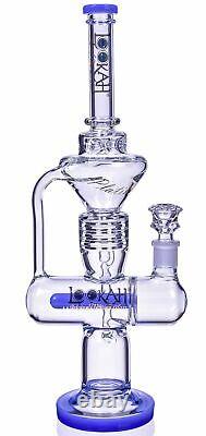THICK Lookah 17 TALL Inline RECYCLER Perc BONG Blue COOL Glass Water PipeUSA