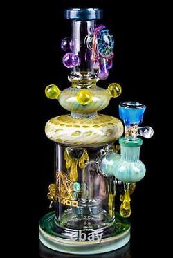 THICK Tattoo Glass 10 Showerhead Bee's World BONG Glass Water Pipe COOL USA