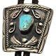Traditional Navajo Darling Darlene Turquoise Sterling Silver Bolo Tie