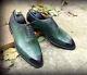 Tailor Made Premium Quality Green Leather Wholecut Lace Up Oxford Brogue Shoes