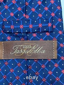 Tasso Elba Mens Formal Neck Tie Multicolor 58 L 4 W 100% Silk Handmade USA