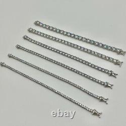 Tennis Bracelet SOLID 925 Sterling Silver MOISSANITE Passes Tester Sizes 2-6mm