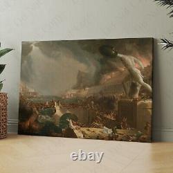 The Course of Empire Destruction Thomas Cole Painting Canvas Wall Art Print