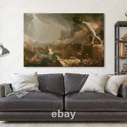 The Course of Empire Destruction Thomas Cole Painting Canvas Wall Art Print