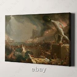 The Course of Empire Destruction Thomas Cole Painting Canvas Wall Art Print