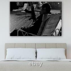 The Sopranos Tony Soprano Smoking Cigar AK 47 Machine Gun Canvas Wall Art Print