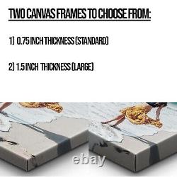 The Sopranos Tony Soprano Smoking Cigar AK 47 Machine Gun Canvas Wall Art Print
