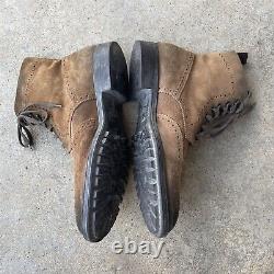 To Boot New York Leather Suede Boots Adam Derrick Mens 10 Brown Made In Italy