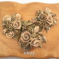 Treasure Keepsake Box OOAK Hand Made Maple USA Roses Decorated