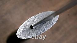 USA-AUK-896 Custom Handmade Damascus Steel Bowie Hunting Knife CAMEL BONE