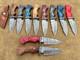 Usa Free Shipping Custom Hand Made Damascus Steel Hunting Knives Lot Of 10 Maz