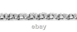 USA Made Natural 4ct Diamond Tennis Bracelet Round Bezel 14k White Gold 4.00ct