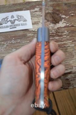 USA custom handmade Elite bushcraft hunting survival knife, Sheath RARE