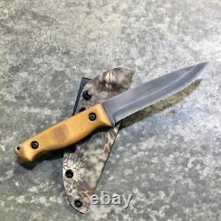 USA custom handmade outdoors bushcraft hunting survival knife, EDC carbon steel