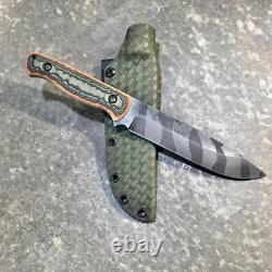 USA custom handmade outdoors bushcraft hunting survival knife, EDC carbon steel