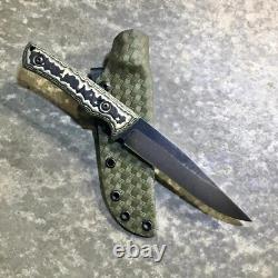 USA custom handmade outdoors survival bushcraft hunting knife carbon steel