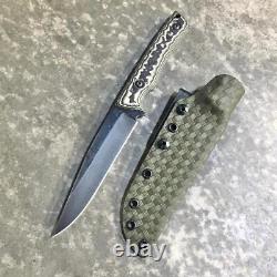 USA custom handmade outdoors survival bushcraft hunting knife carbon steel