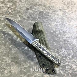 USA custom handmade outdoors survival bushcraft hunting knife carbon steel