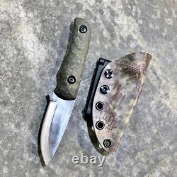 USA custom handmade outdoors utility knife, EDC carbon steel bushcraft hunting