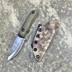 USA custom handmade outdoors utility knife, EDC carbon steel bushcraft hunting