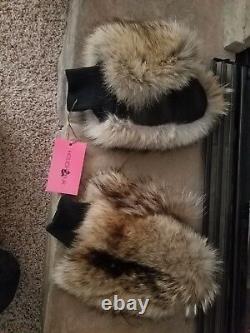 USA handmade coyote fur gloves very high quality, very comfortable and warm
