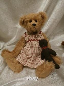 USA made mohair River Hills Bears by Edda Seiple LE Edward 11/25 Girl 13/35 lot