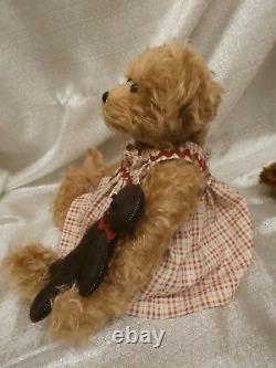 USA made mohair River Hills Bears by Edda Seiple LE Edward 11/25 Girl 13/35 lot