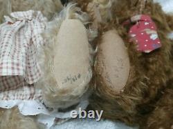 USA made mohair River Hills Bears by Edda Seiple LE Edward 11/25 Girl 13/35 lot