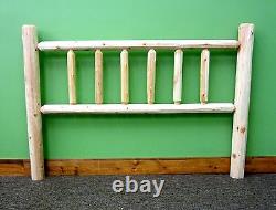 Unfinished Log Headboard Full Natural Cedar/Solid Wood/Amish Made in USA