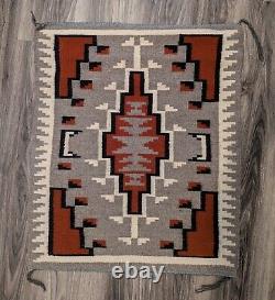 Unique Provenance Vintage Navajo Wool Rug 31x26 Excellent Unused Condition