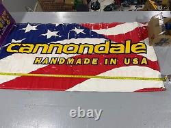 VINTAGE CANNONDALE HANDMADE IN USA BANNER 6 feet x 34 inches great condition